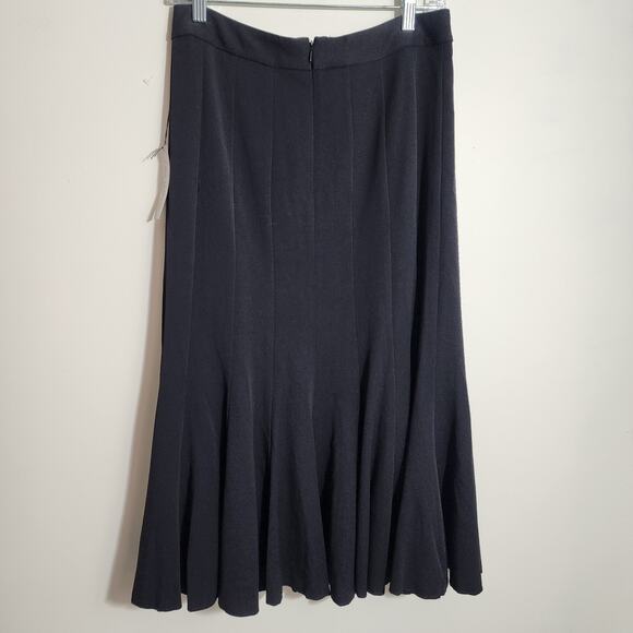Lena Gabrielle vintage NWT fit and flare black fully line skirt woman's size 10 - Picture 3 of 10